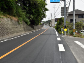 西道維第８６号　県道丸亀詫間豊浜線　道路維持修繕工事（舗装工）(夜間)